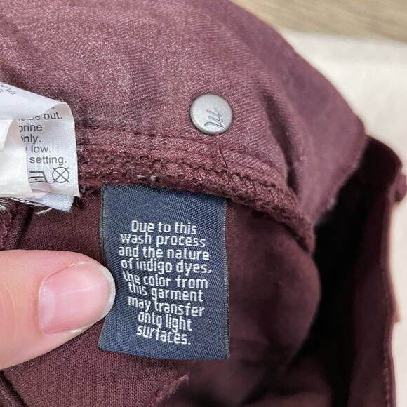 Madewell 9” High Riser Skinny Skinny Maroon Colored Jeans Size 25 - Picture 7 of 9